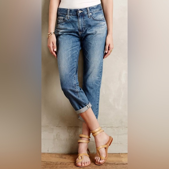 Ag Adriano Goldschmied Denim - AG-Adriano Goldschmied The Drew straight leg boyfriend jean size 26R cropped